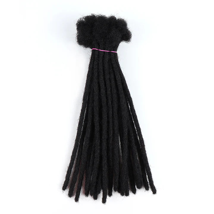 Vendu par lot de 20 Extensions de Dreadlocks en Cheveux Humains – 100 % Fait Main - Epaisseur Fin 0.4