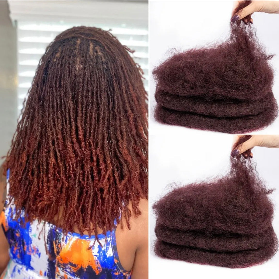 Cheveux naturels afro bouclés en vrac – 100 % cheveux naturels – couleur personnalisable