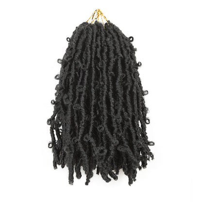Cross-Border Wig Short Curly Hair Wrapped Tube Butterfly Song