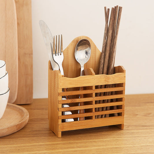 Wall Mounted Chopstick Cage Bamboo And Wood