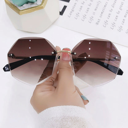 Glasses Cut-edge Polygonal Ladies Sunglasses