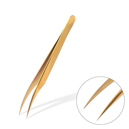 Beauty Tools Stainless Steel Eyelash Tweezers