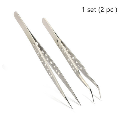 Beauty Tools Stainless Steel Eyelash Tweezers