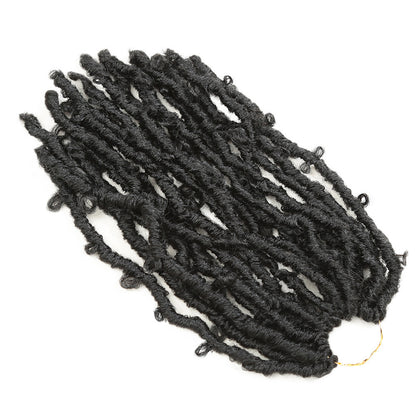 Cross-Border Wig Short Curly Hair Wrapped Tube Butterfly Song