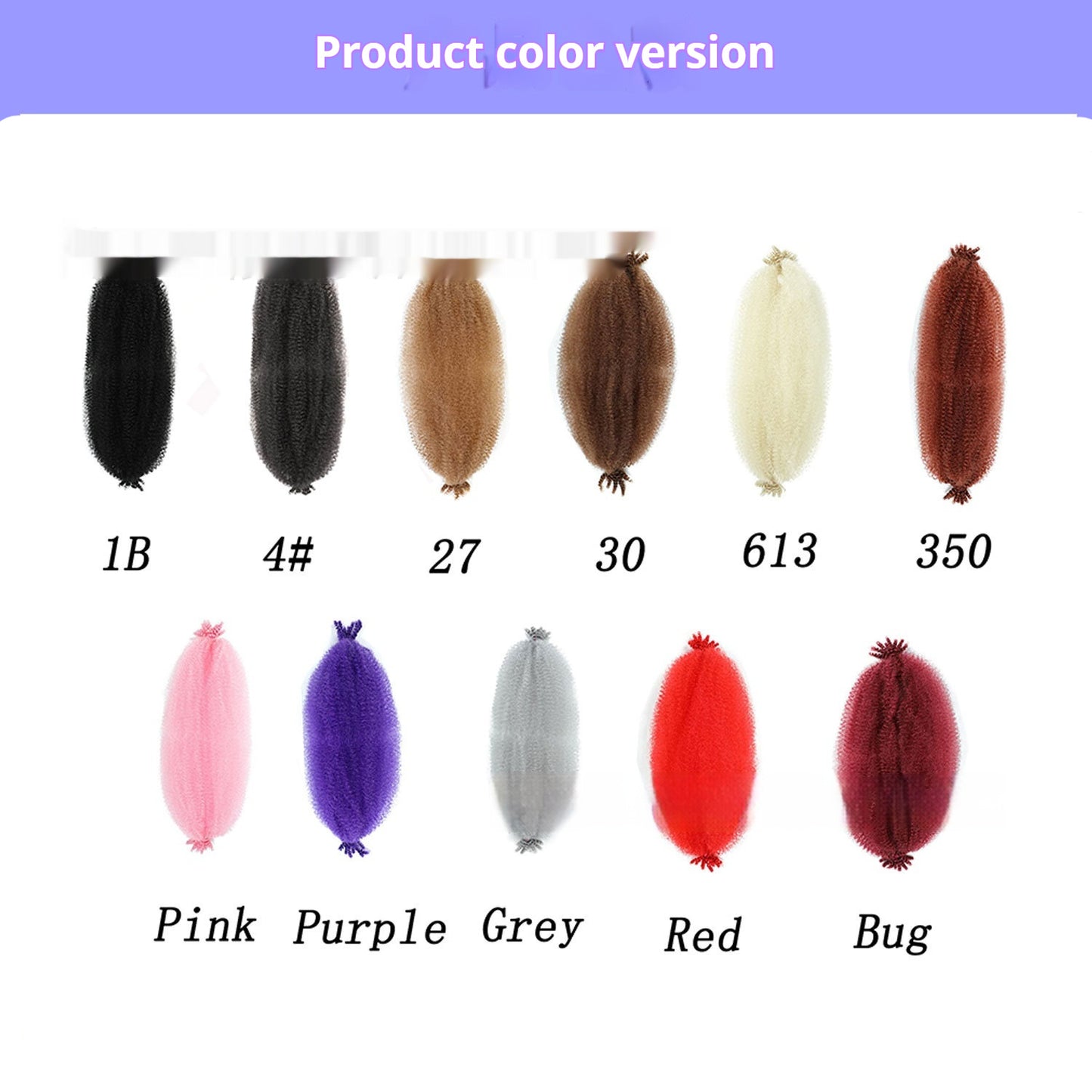 Extensions Crochet Springy Afro Twist en Fibre Haute Température