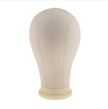 Professional Styling Head Canvas Training Head Cork Block Mannequin Head with Table Clamp Wig Making Hat Display