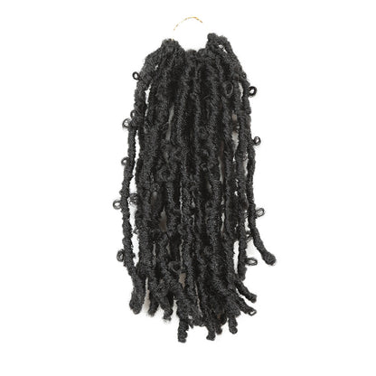 Cross-Border Wig Short Curly Hair Wrapped Tube Butterfly Song