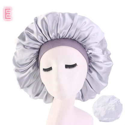 Bonnet de Nuit en Satin Imprimé - Protection Élégante pour Cheveux