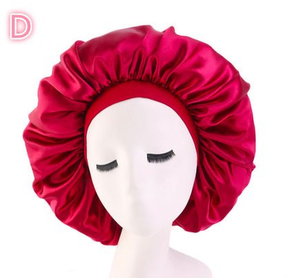 Bonnet de Nuit en Satin Imprimé - Protection Élégante pour Cheveux