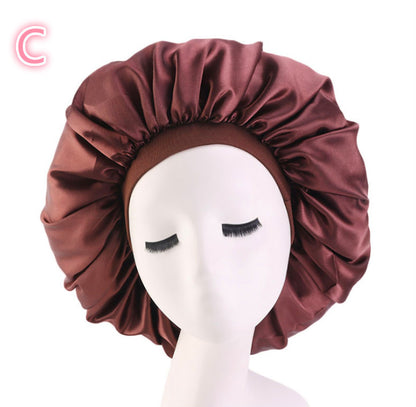 Bonnet de Nuit en Satin Imprimé - Protection Élégante pour Cheveux