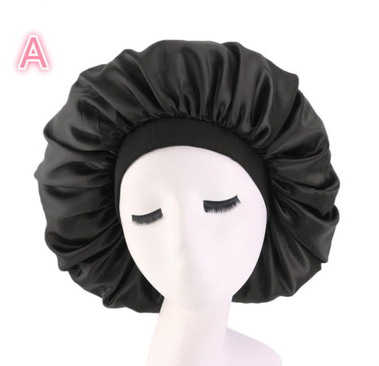 Bonnet de Nuit en Satin Imprimé - Protection Élégante pour Cheveux