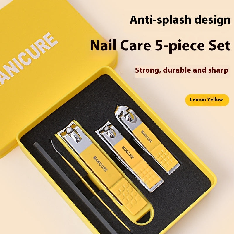 Nail Clippers Six-piece Set Anti-splash Large Opening