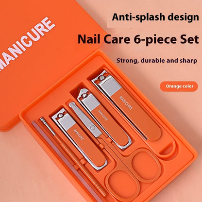 Nail Clippers Six-piece Set Anti-splash Large Opening