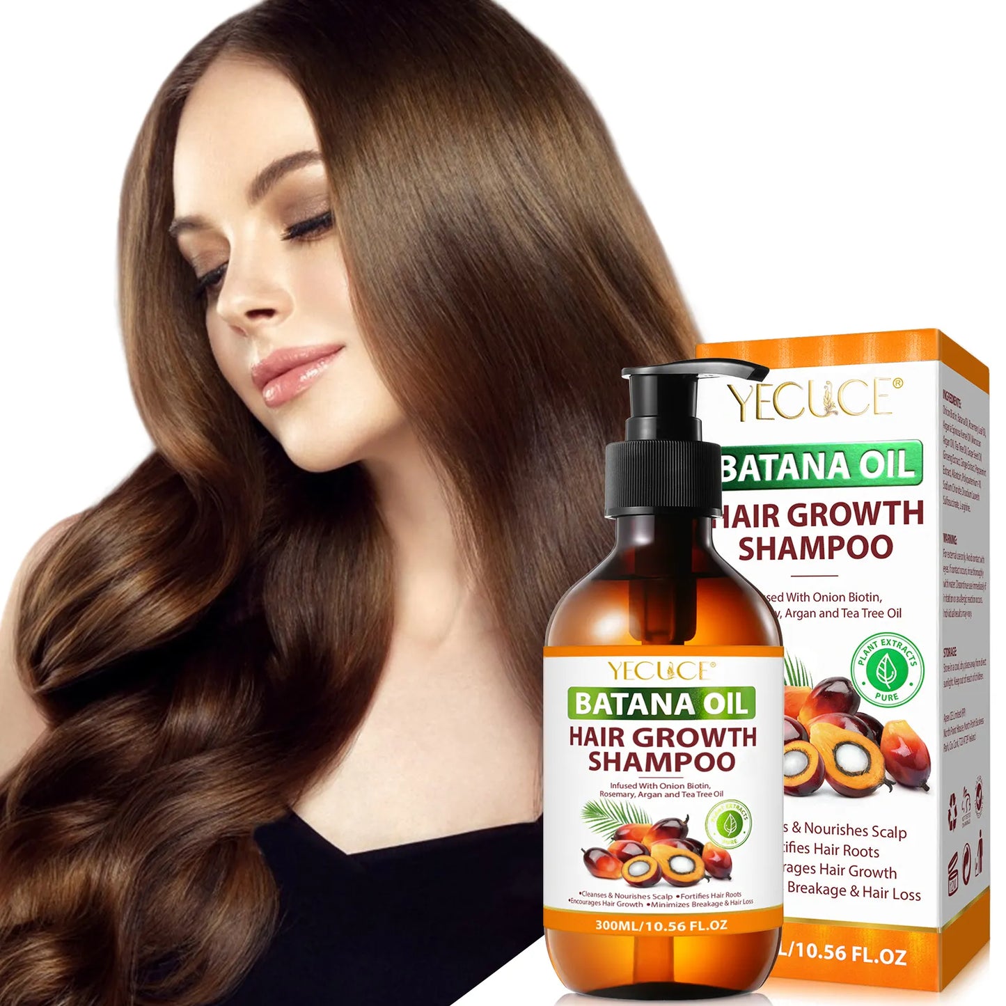 Shampooing à l’huile de Batana – 300 ml – Anti-chute, nourrissant & fortifiant