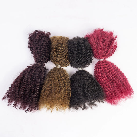 Cheveux naturels afro bouclés en vrac – 100 % cheveux naturels – couleur personnalisable