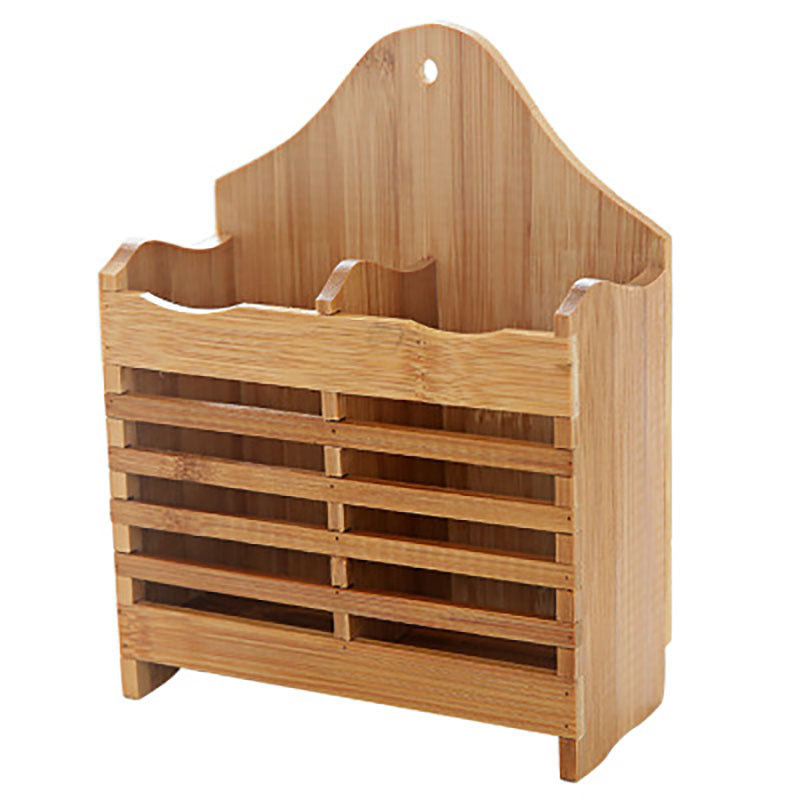 Wall Mounted Chopstick Cage Bamboo And Wood