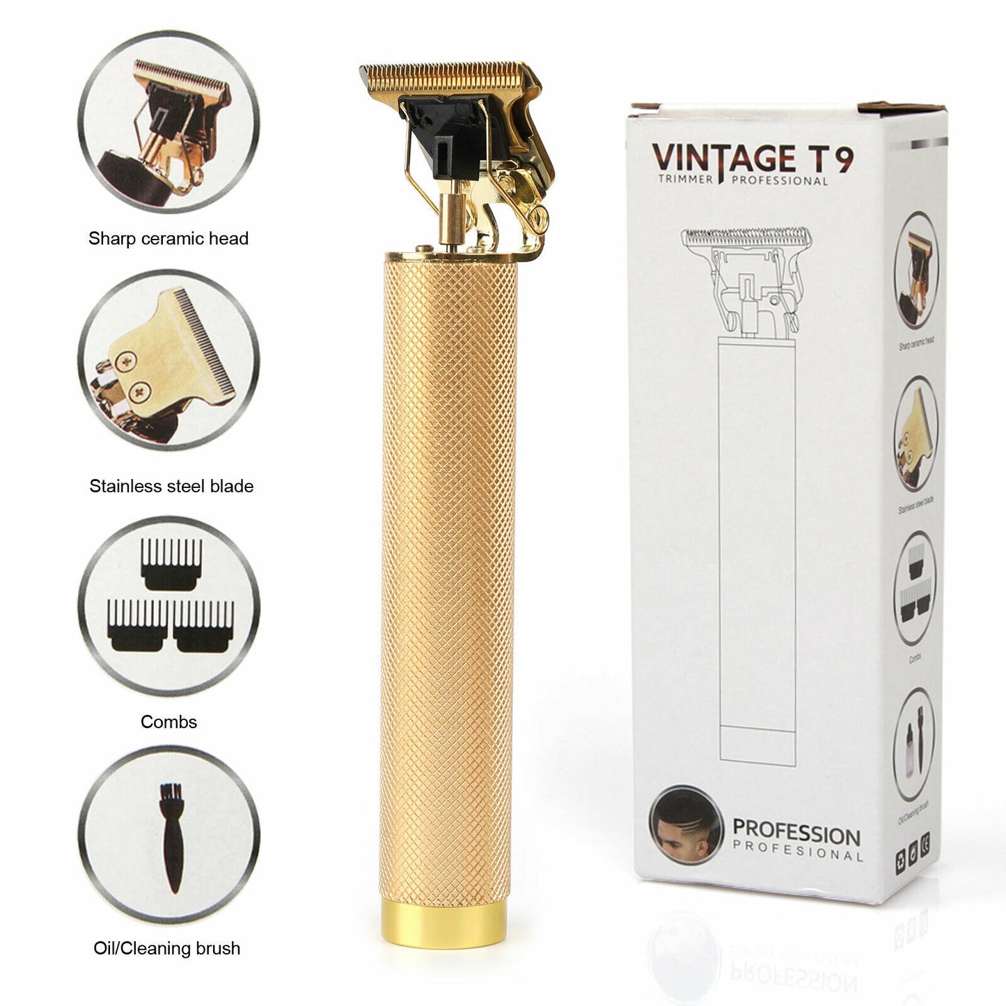 Tondeuse Électrique USB Rechargeable - Trimmer Professionnel pour Barbe et Cheveux