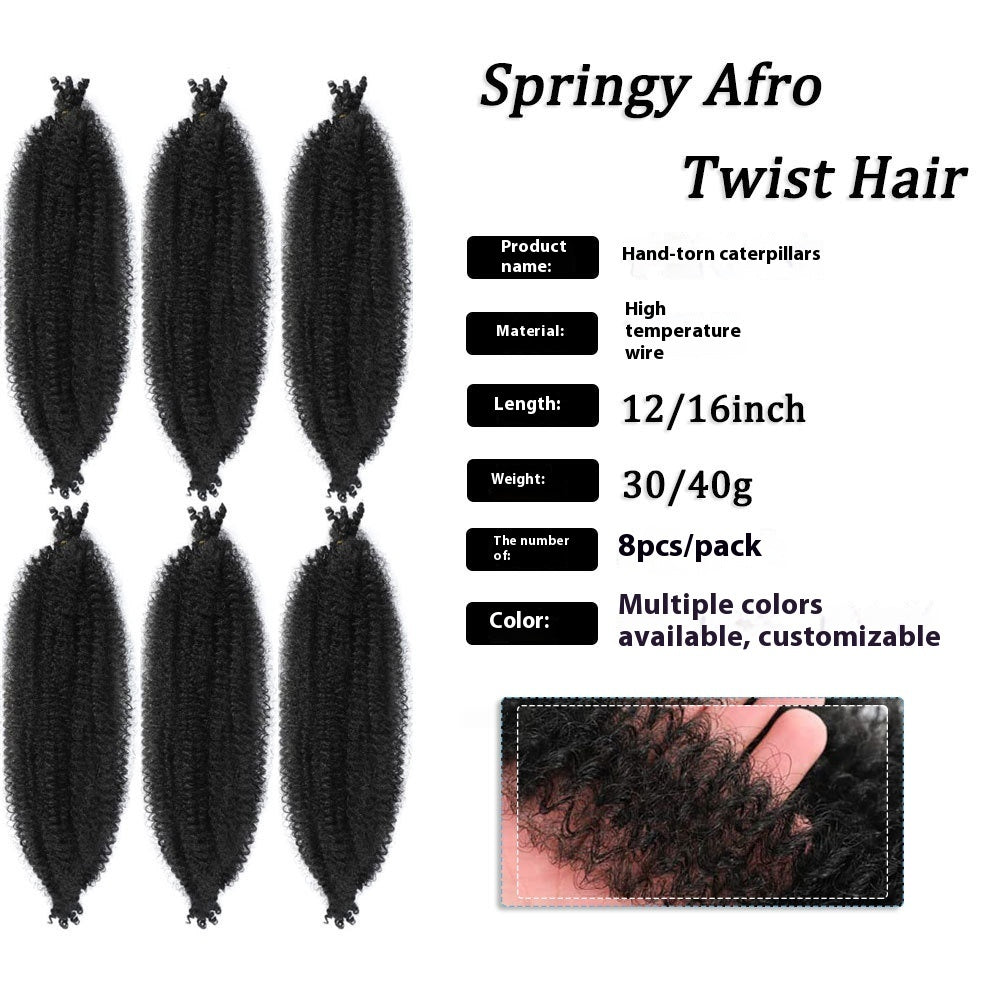 Extensions Crochet Springy Afro Twist en Fibre Haute Température