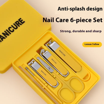 Nail Clippers Six-piece Set Anti-splash Large Opening