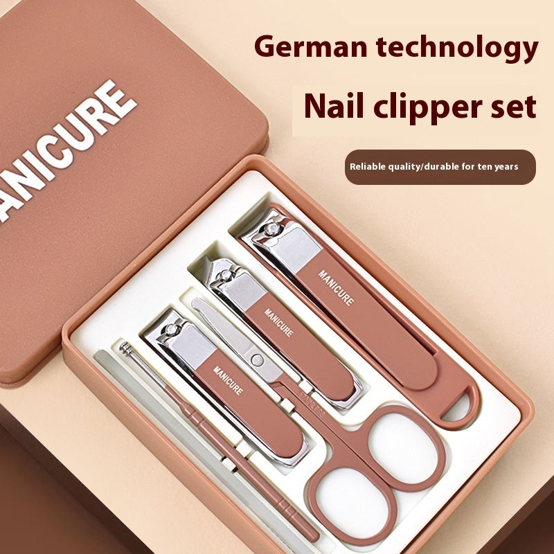 Nail Clippers Six-piece Set Anti-splash Large Opening