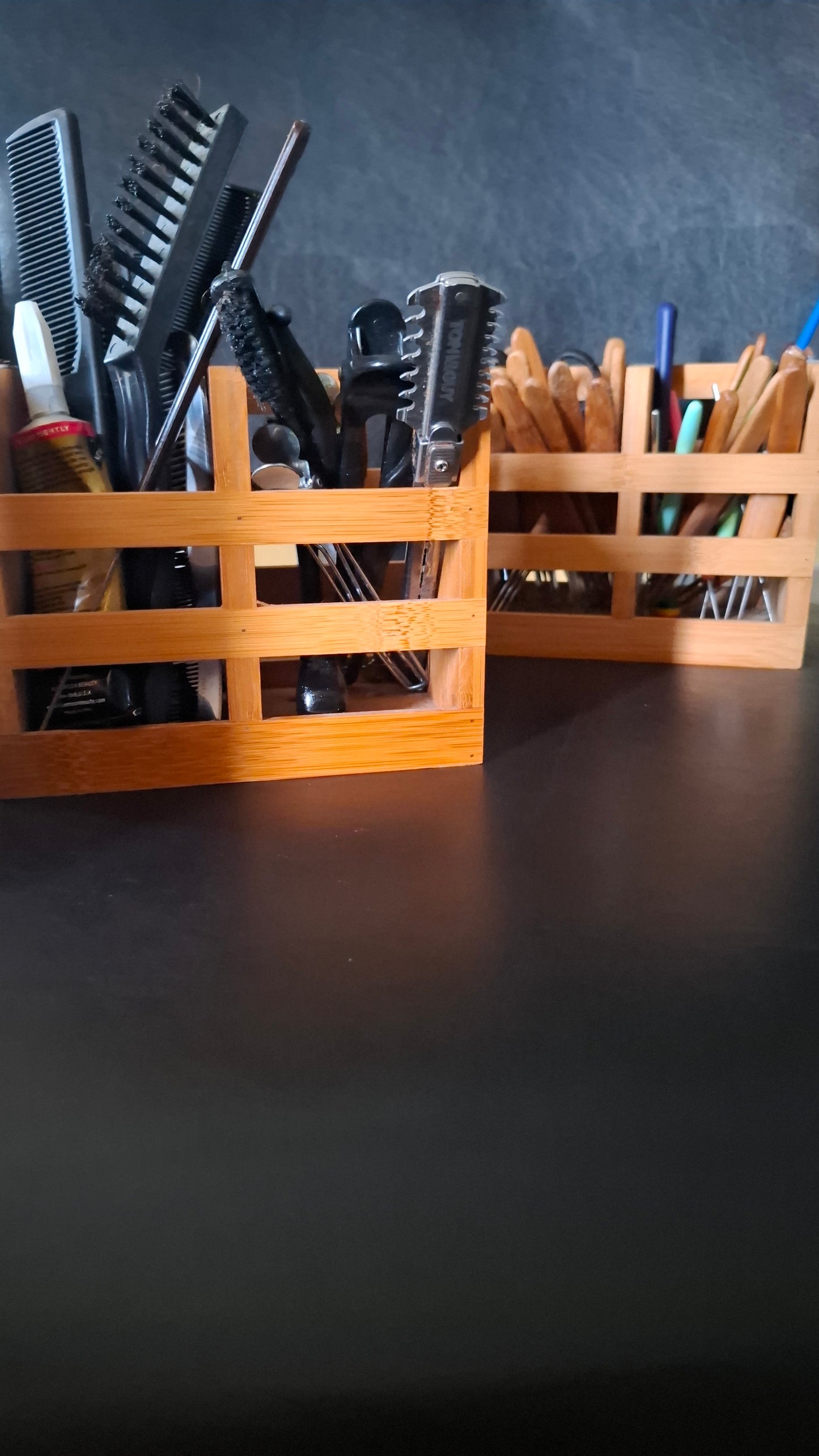Wall Mounted Chopstick Cage Bamboo And Wood